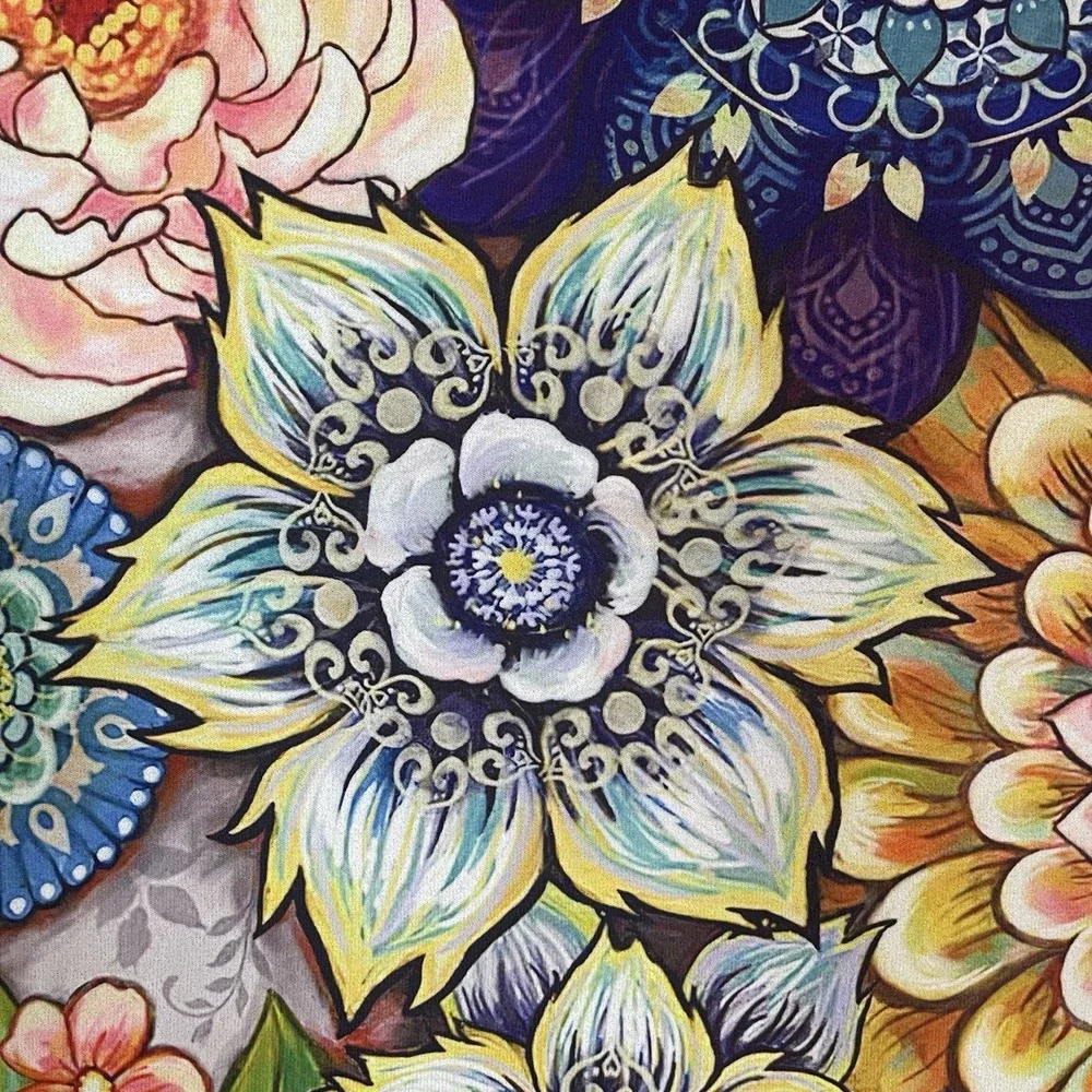 RNIVVI Floral Anti-Slip Low Profile Floor Mat 30x17